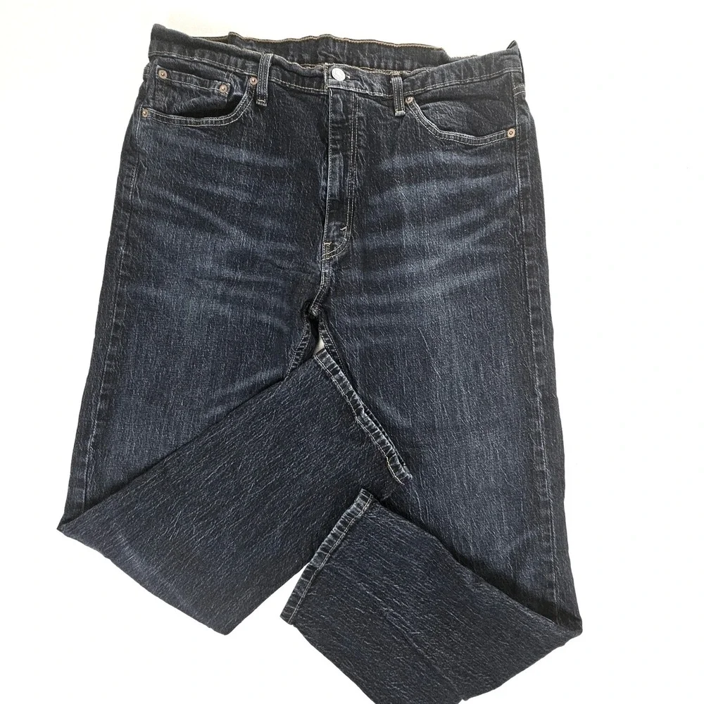 Levis 505 Regular Fit Straight Leg Mens Dark Wash Indigo Jeans 38 /32 00505-2195
